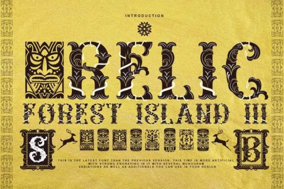 Relic Forest Island Iii Font PNG with transparent background - Preview 1
