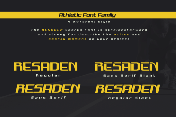Resaden Font PNG with transparent background - Preview 1