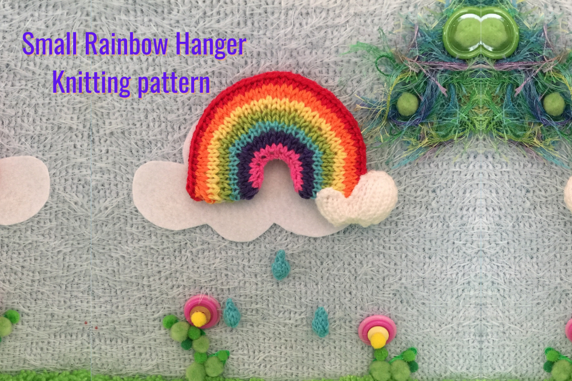 Small Hanging Rainbow Knitting Pattern