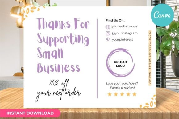 Thank You Card Business Template Canva