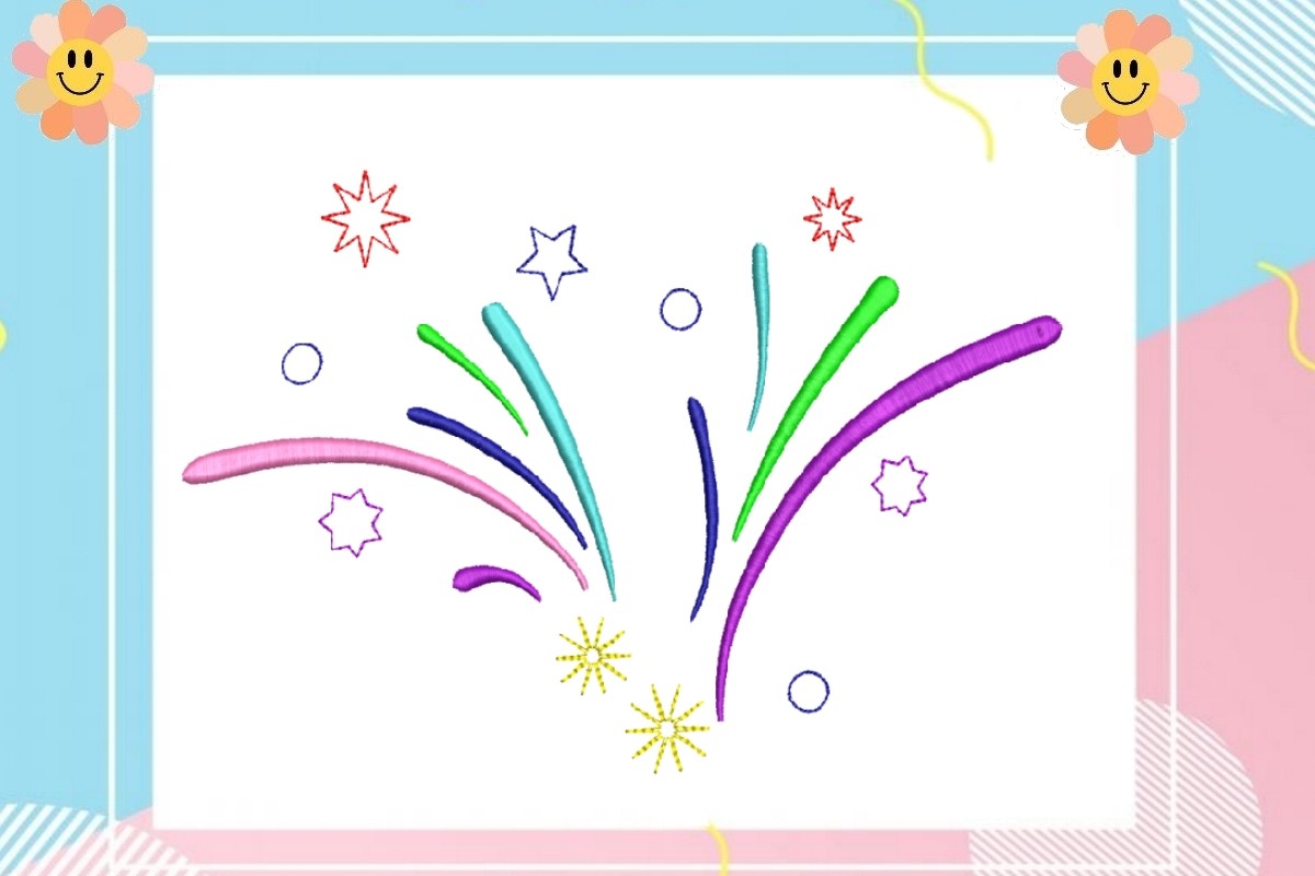 Beautiful Rainbow Fireworks