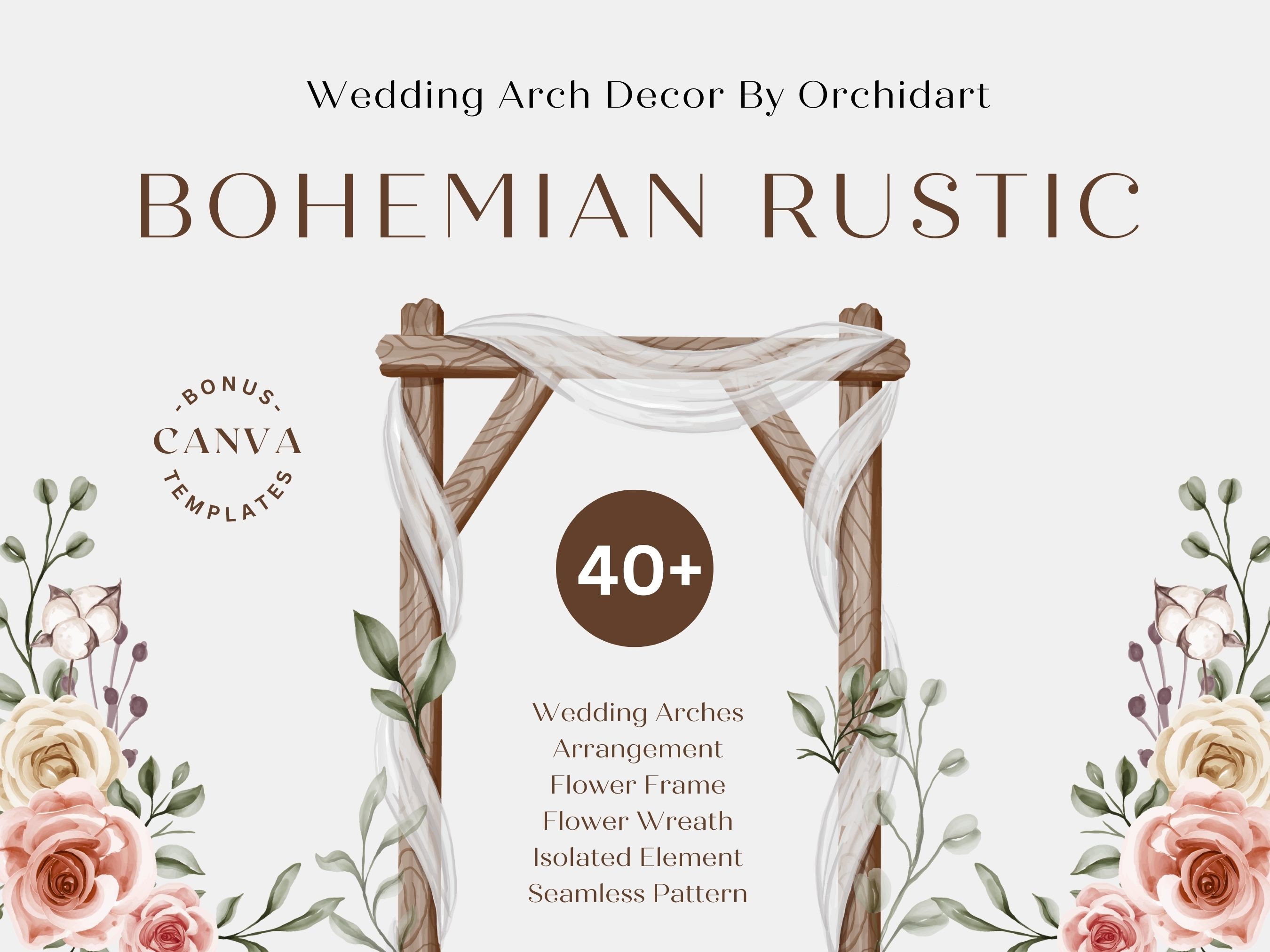 Bohemian Rustic Wedding Arch Decor