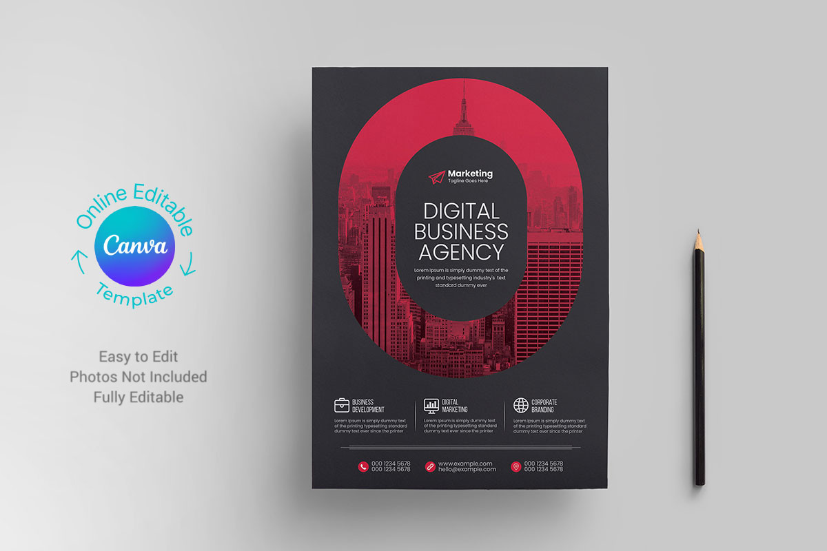 Canva Flyer Poster Design Template