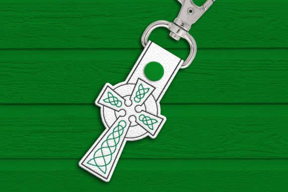 Celtic Cross ITH Key Fob Applique