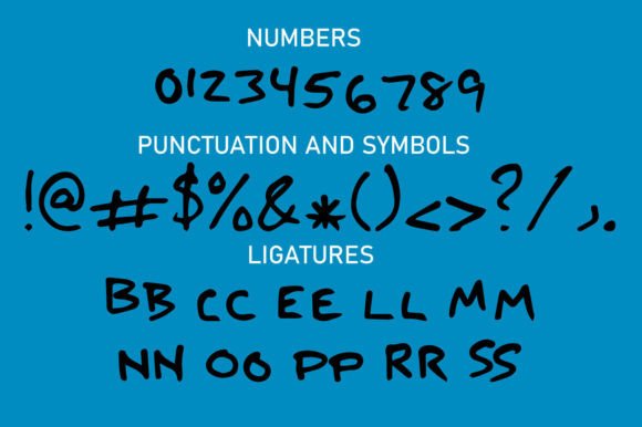 Dave Wrote This Font - Preview 1