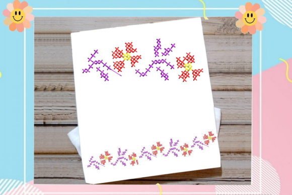 Floral Cross Stitch Border