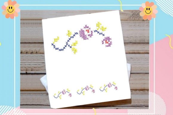 Flower Cross Stitch Border