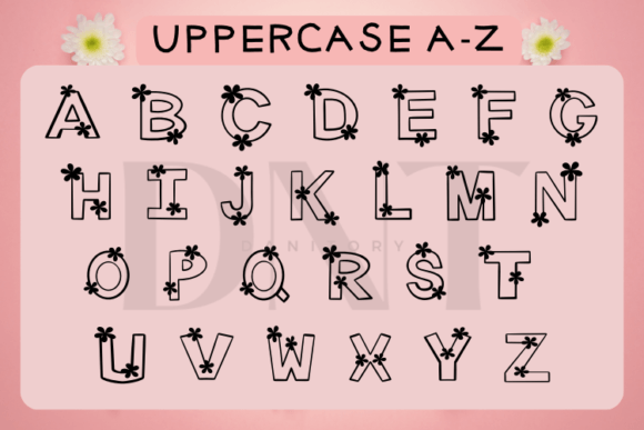 Flower Font - Preview 1