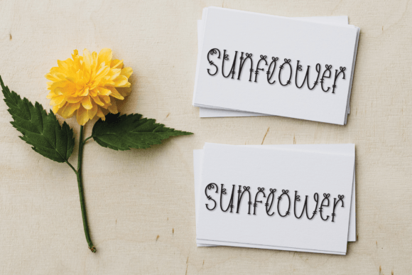 Flower Symbol Font PNG with transparent background - Preview 4
