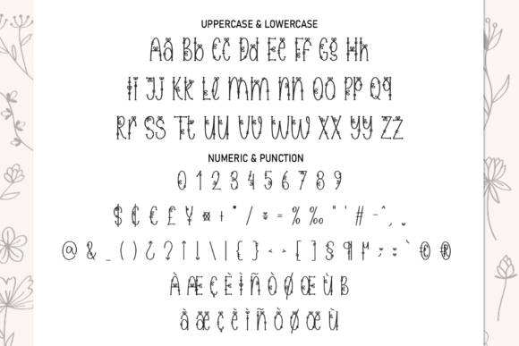Flower Symbol Font PNG with transparent background - Preview 6