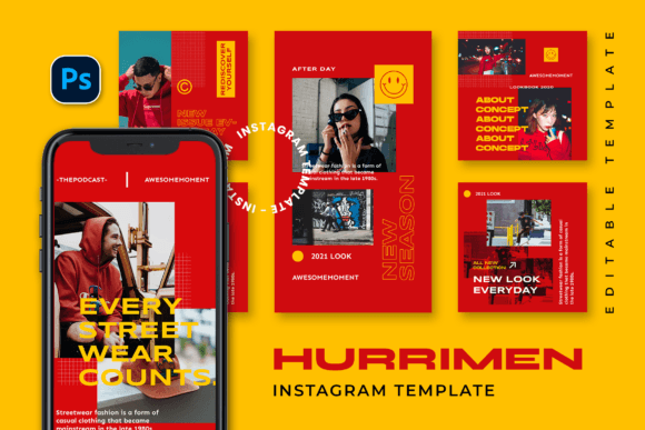 Hurrimen Social Media Template Graphics