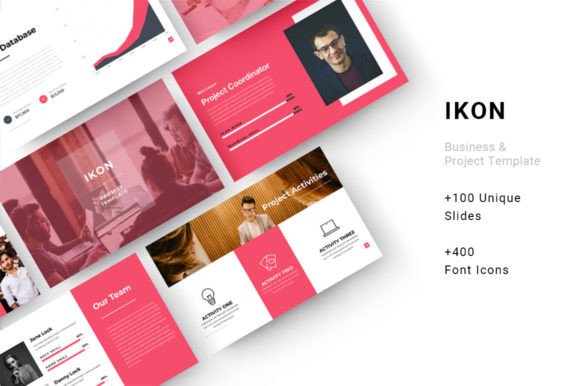 Preview of IKON Project Powerpoint Template PowerPoint template