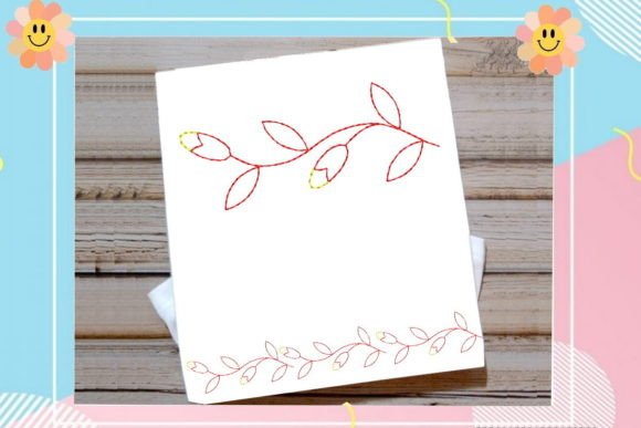 One Line Flower Border