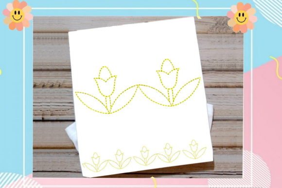 One Line Mini Flower Border