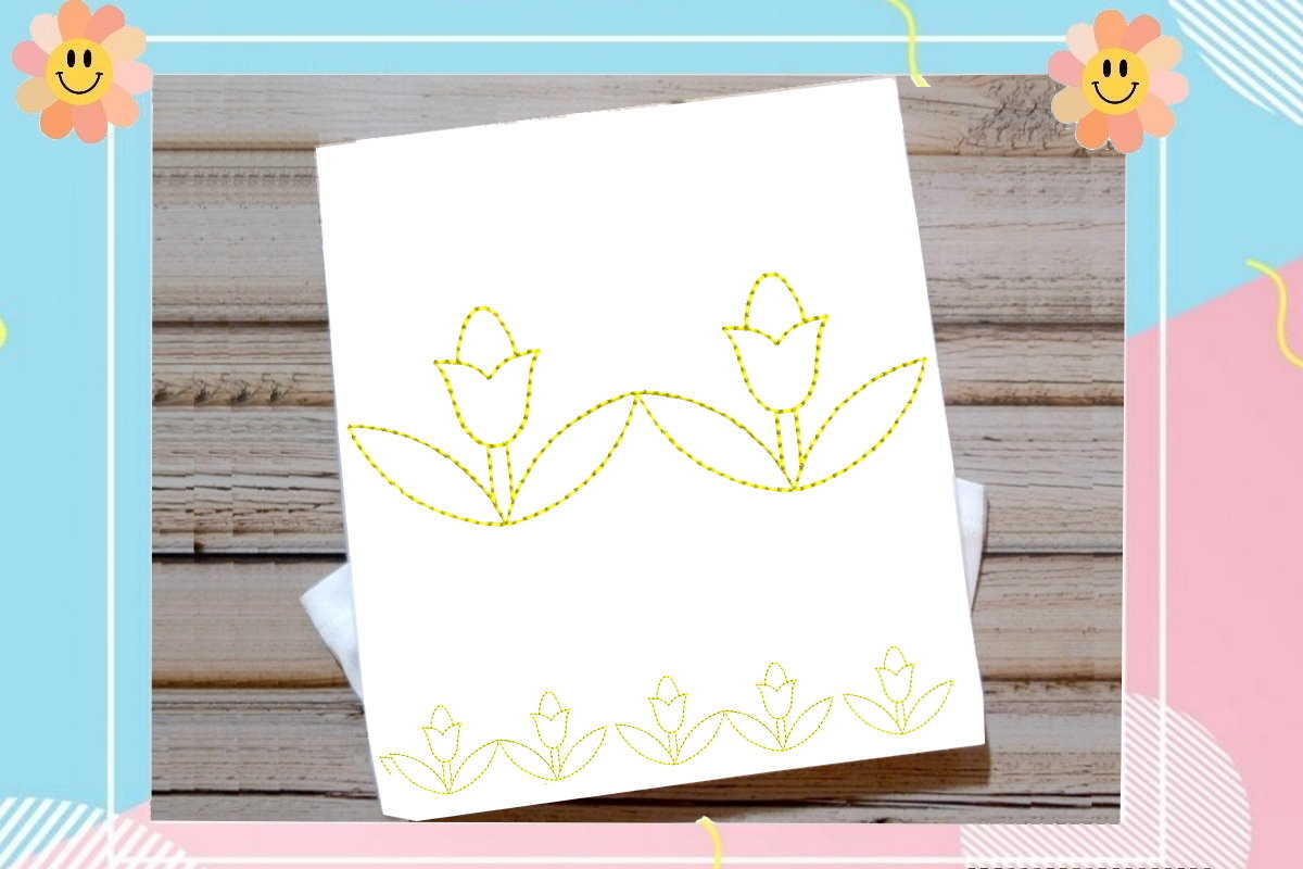 One Line Mini Flower Border