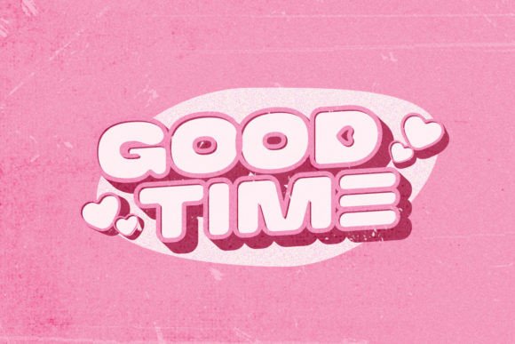 Pink Power Font PNG with transparent background - Preview 2