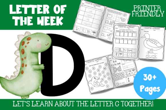 Pre-K Letter D Themed Activity Workbook