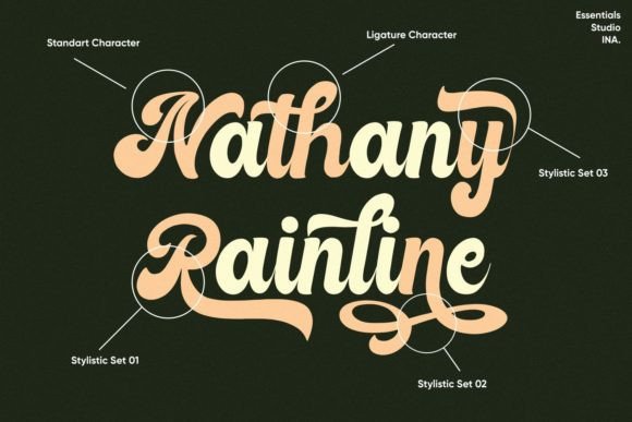 Rateline Font PNG with transparent background - Preview 3