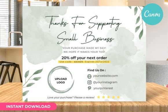 Thank You Card Business Template Canva