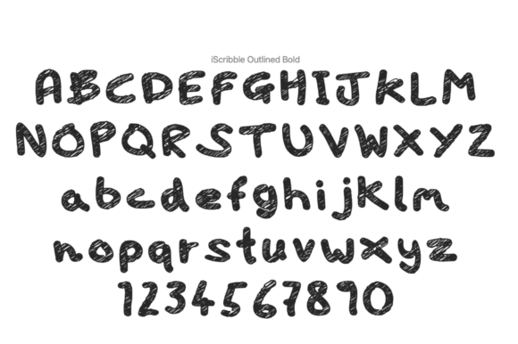 Iscribble Font PNG with transparent background - Preview 1