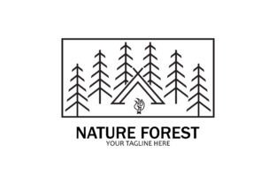 Nature Forest Icon Line Art Style Icon Graphic by abi pandu · Creative ...