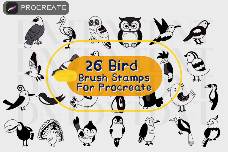 26 Bird Brush Stamps Graphic by danita.kukkai · Creative Fabrica