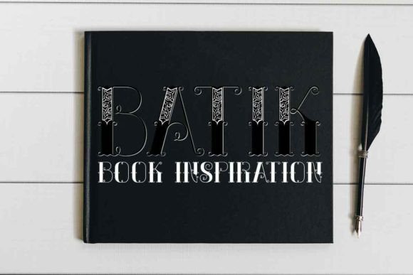 Batick Font PNG with transparent background - Preview 1