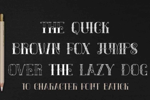 Batick Font PNG with transparent background - Preview 6
