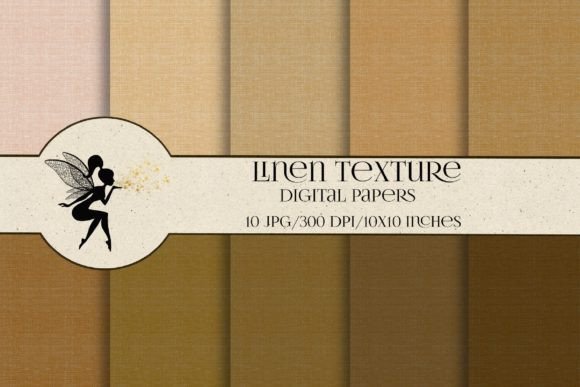 Brown Linen Texture Paper Set