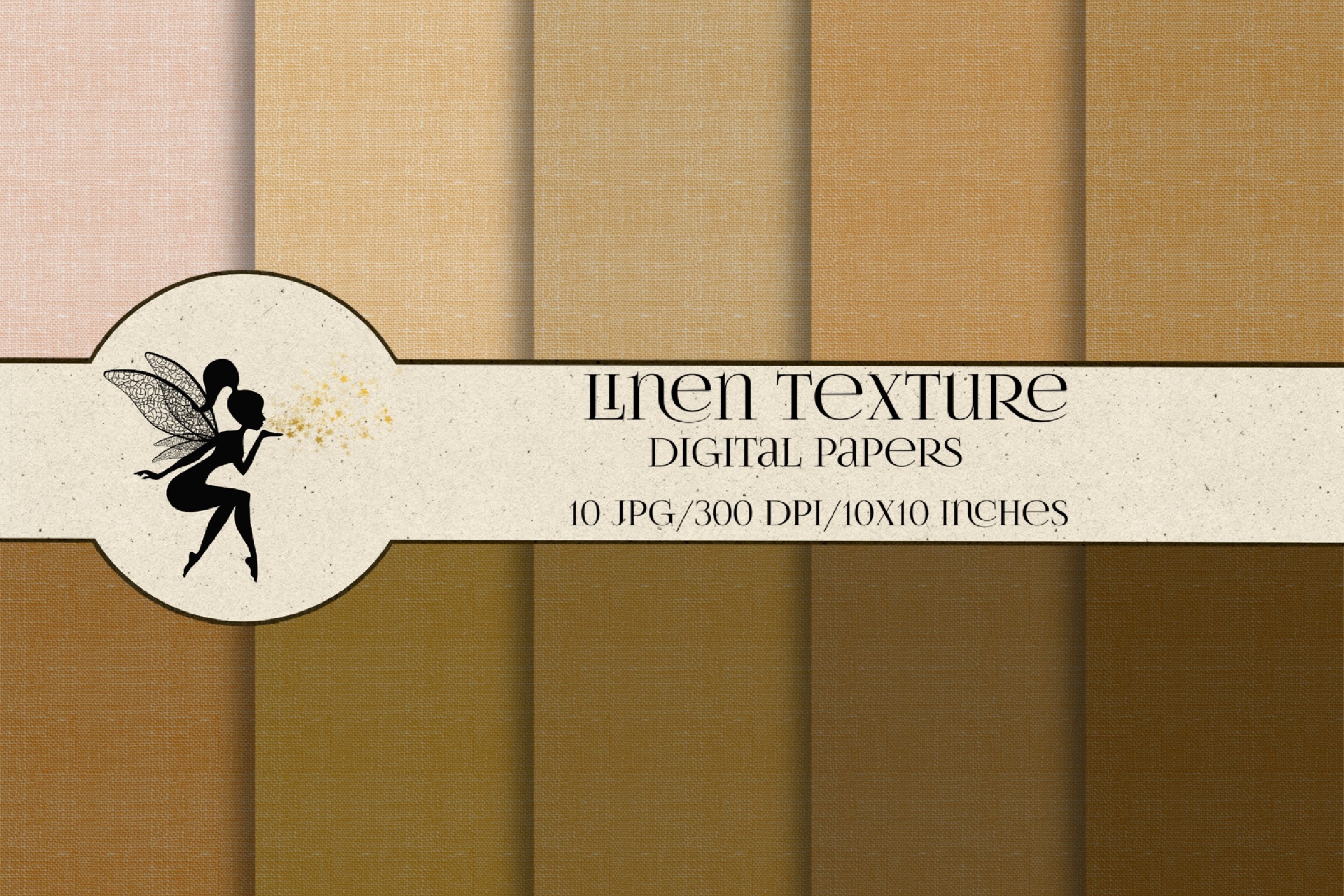 Brown Linen Texture Paper Set