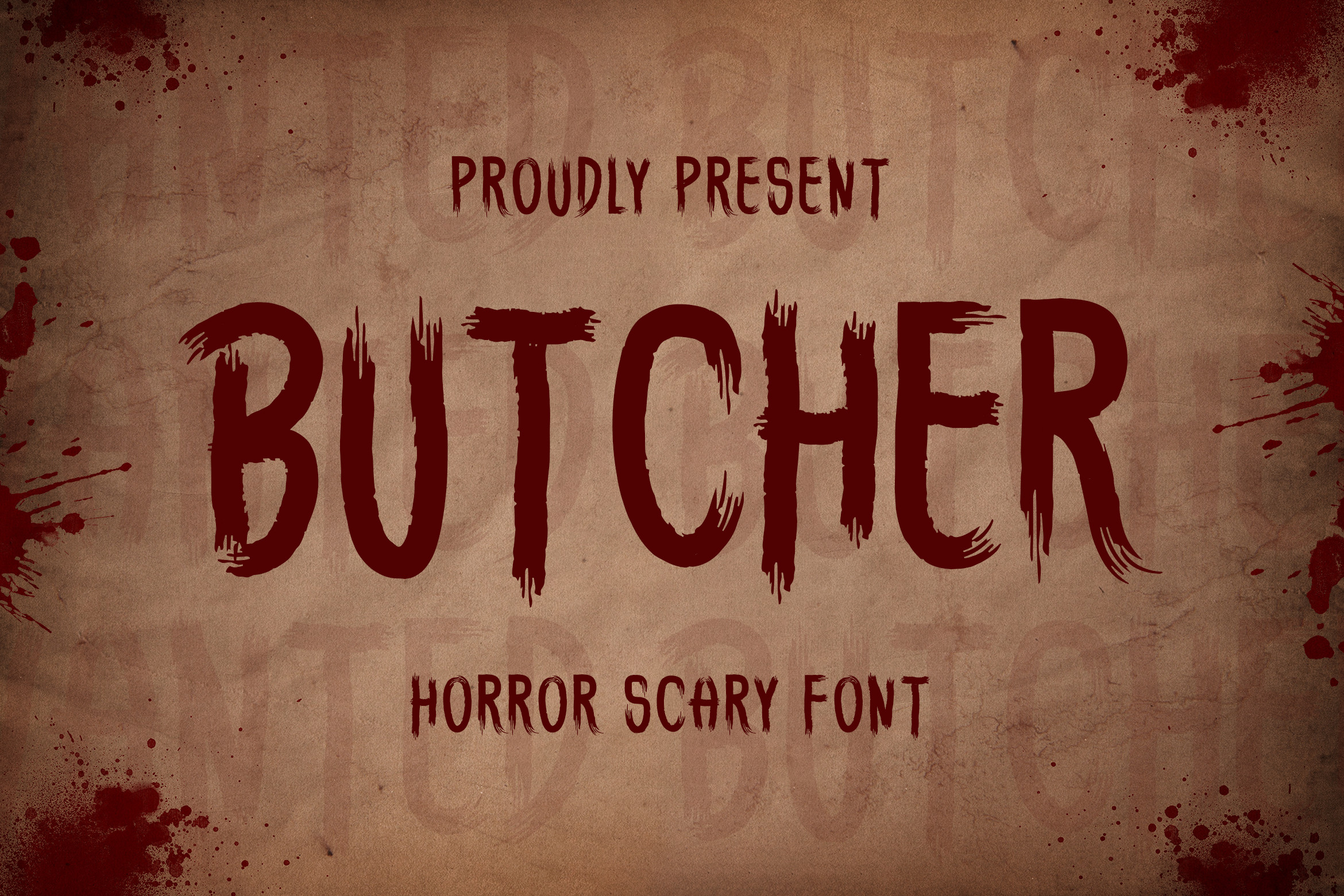 Butcher preview: dark horror display font