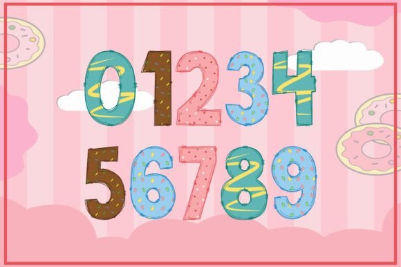 Donut Font PNG with transparent background - Preview 2
