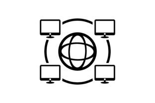 Extranet, Monitor, Network Icon. Graphic by dhimubs124s · Creative Fabrica
