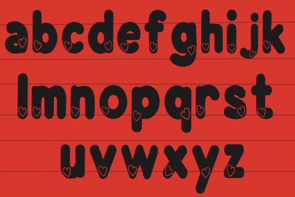 Hearts on a String Font - Preview 3