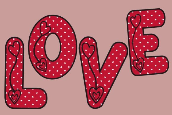 Hearts on a String Font - Preview 4