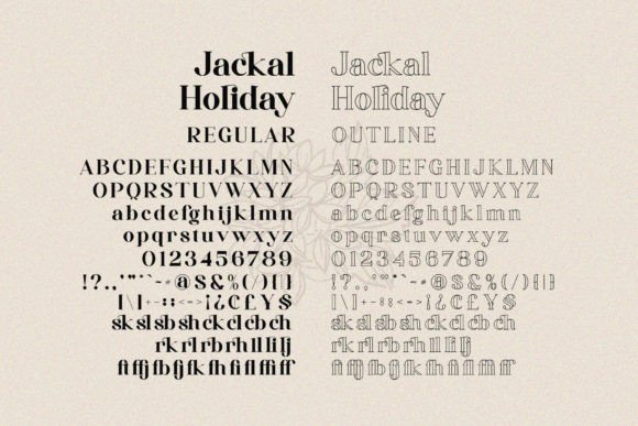 Jackal Holiday Font PNG with transparent background - Preview 6