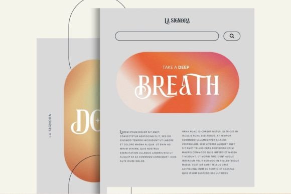 La Signora Font PNG with transparent background - Preview 2