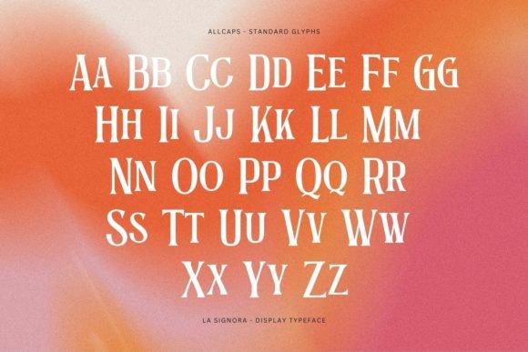 La Signora Font PNG with transparent background - Preview 5
