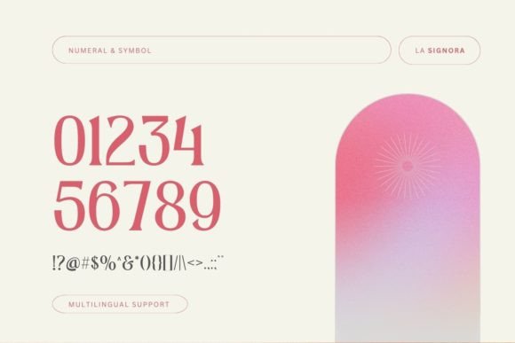 La Signora Font PNG with transparent background - Preview 6
