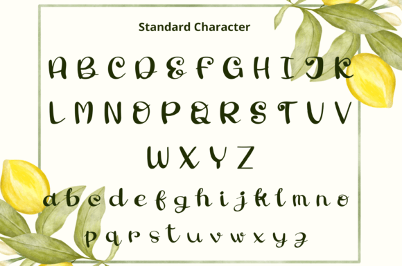Lemon Sage Font PNG with transparent background - Preview 1