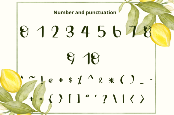 Lemon Sage Font PNG with transparent background - Preview 2