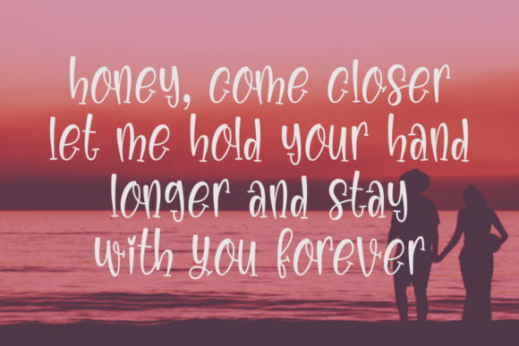 Romantic Time Font PNG with transparent background - Preview 3