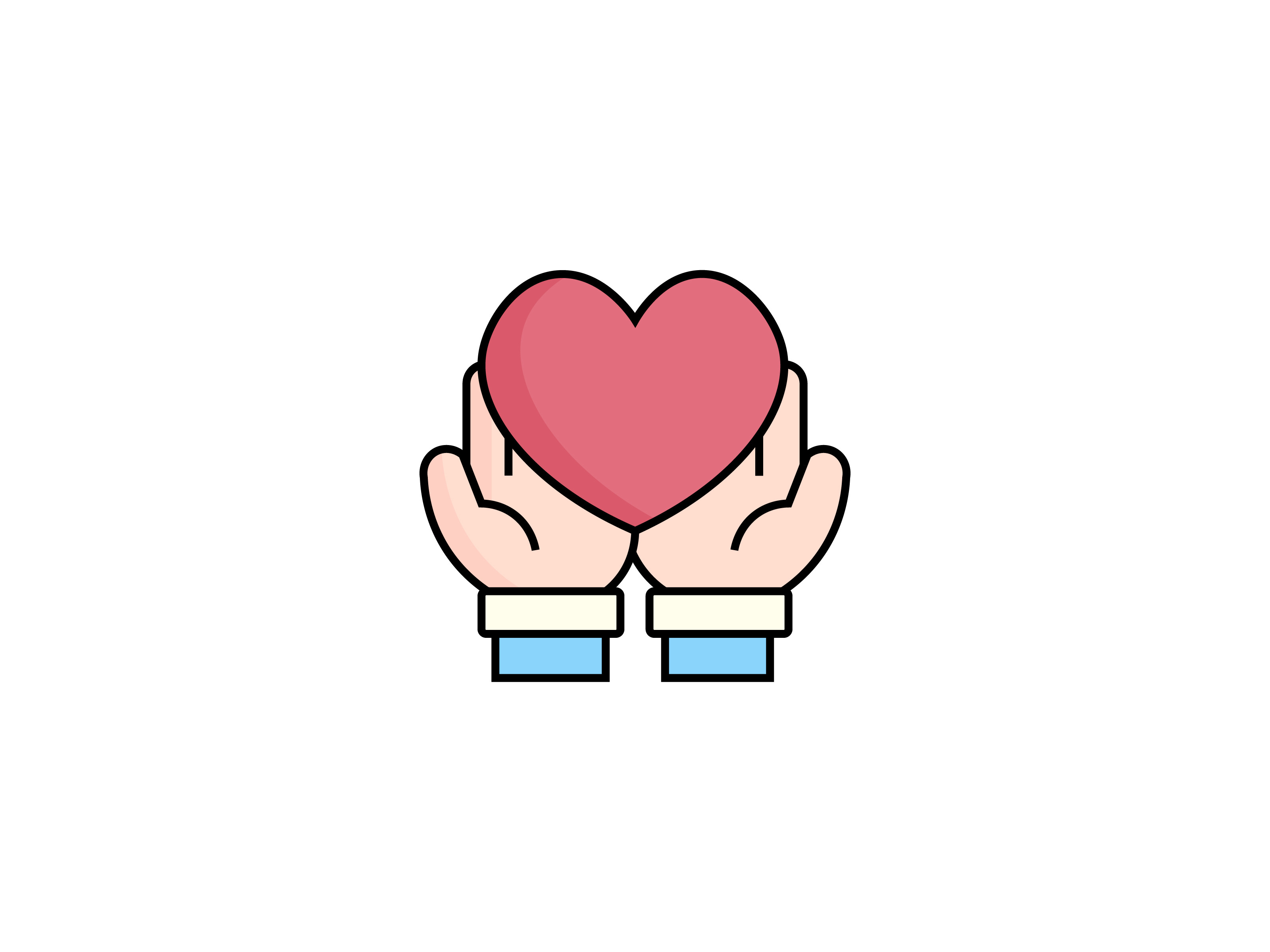 Valentine Give Heart Illustrations