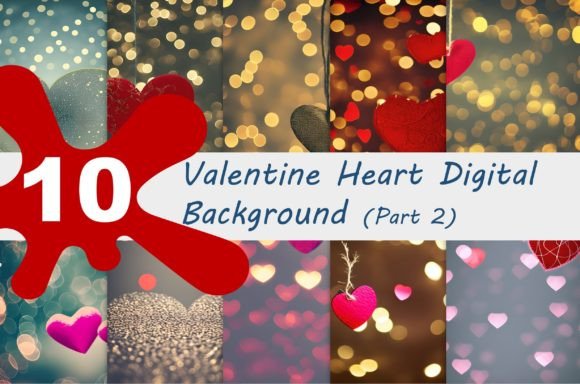 Valentine Heart Digital Background Part2 Gráfico Fondos Por Adithye's