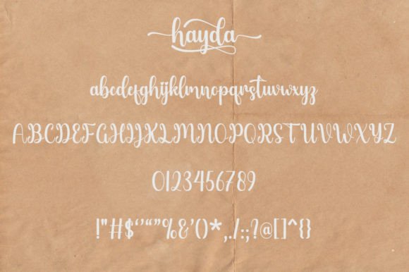 Hayda Font PNG with transparent background - Preview 6