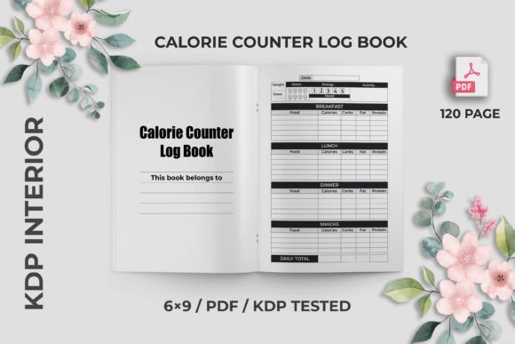 Calorie Counter Log Book Graphic by mh_arif · Creative Fabrica