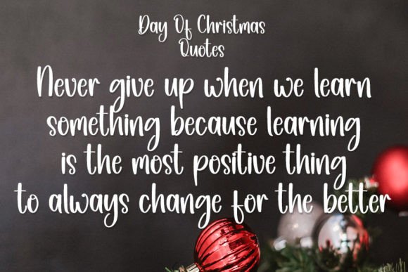 Day of Christmas Font PNG with transparent background - Preview 2