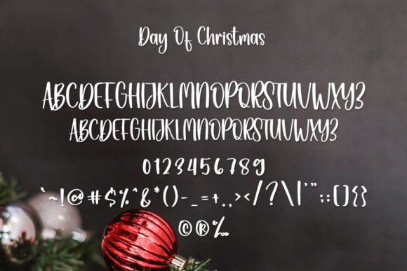 Day of Christmas Font PNG with transparent background - Preview 4