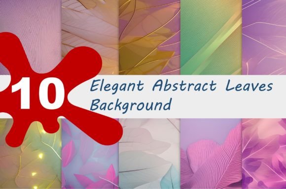 Elegant Abstract Leaves Background Set Illustration Fonds d'Écran Par Adithye's