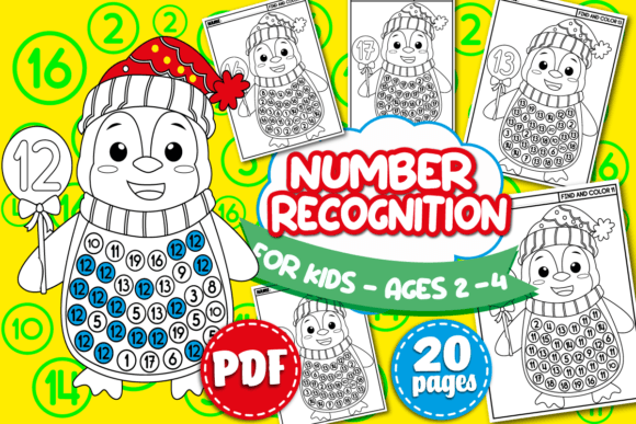 Find & Color: Number Recognition 1–20 cover
